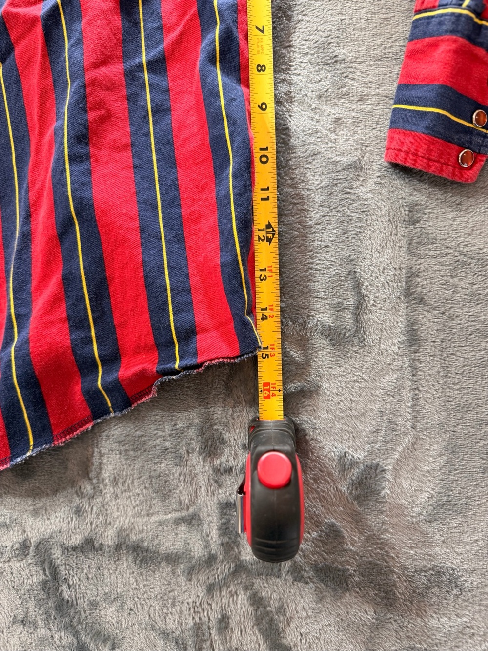 Wrangler Red Navy Striped snap - down Shirt - Picture 7 of 12